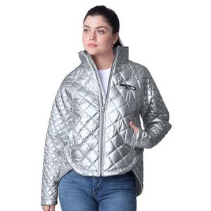 Women's Seattle Seahawks Silver NFL Licensed Quilted Puffer Jacket